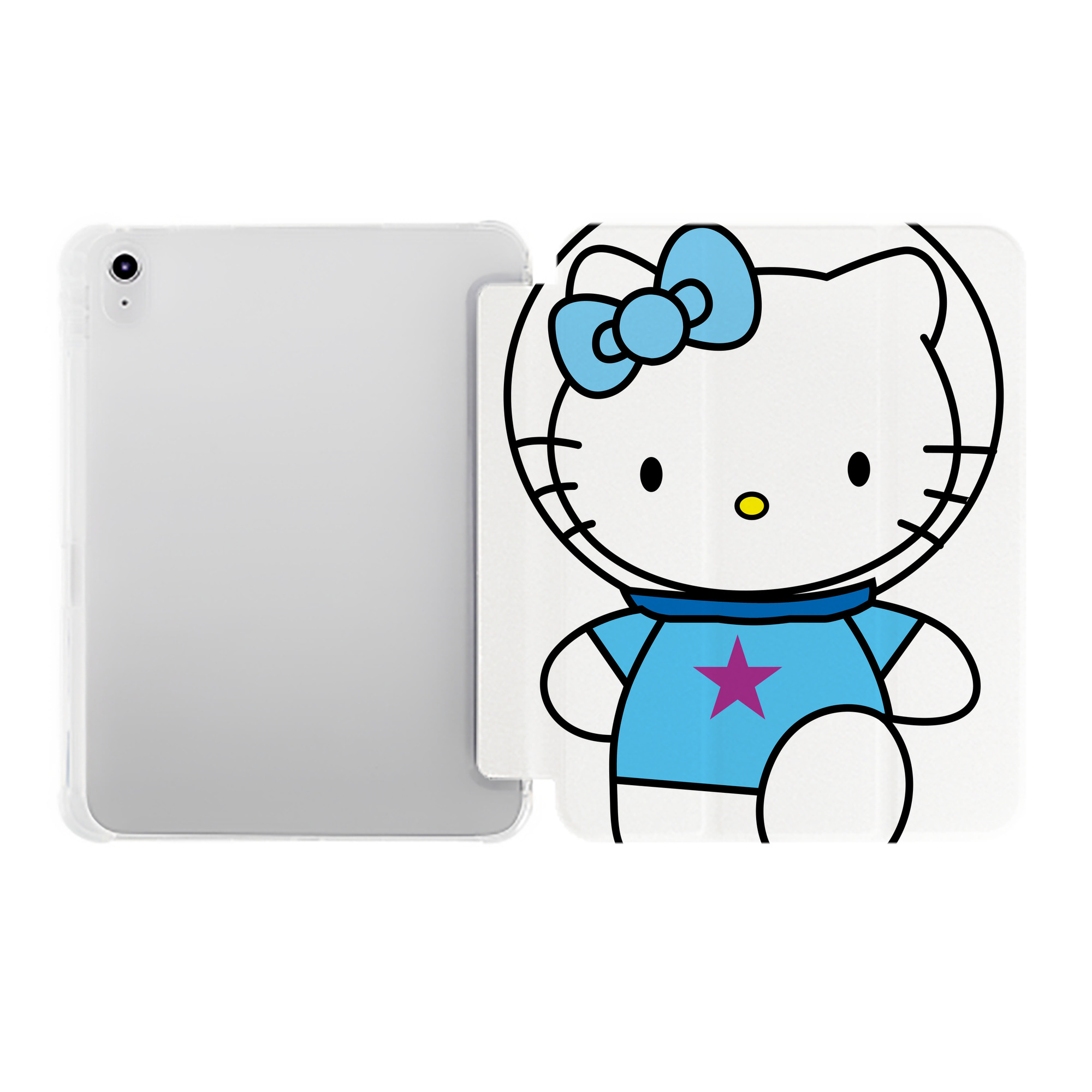 （画像用） Hello Kitty ハローキティ IPad ケース ペン収納付き 三つ折りスタンド PUレザー×シリコン 対応機種9.5/10.5/10.9インチ